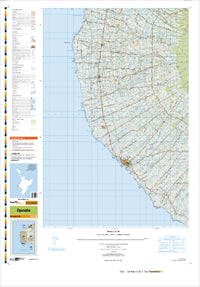 BJ28 Opunake Topographic Map by Land Information New Zealand (2013)