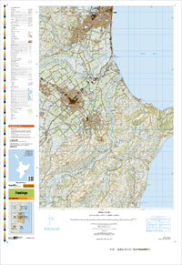 BK39 Hastings Topographic Map by Land Information New Zealand (2011)