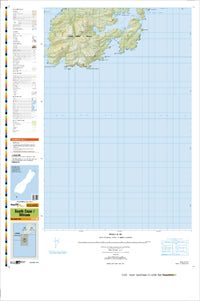 CK08 South Cape, Whiore Topographic Map by Land Information New Zealand (2009)