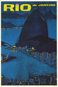 Vintage Travel Poster: Visit Rio de Janeiro, Brazil 2