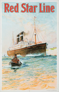 Vintage Travel Poster: Visit Red Star Line