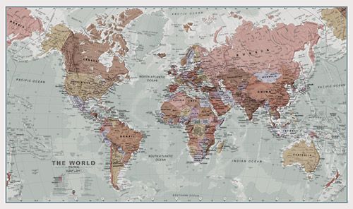 World Executive Supermap (Revised) by Maps International (2012)