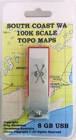 South Coast WA 100K Scale Topo Maps USB (2nd Edition)