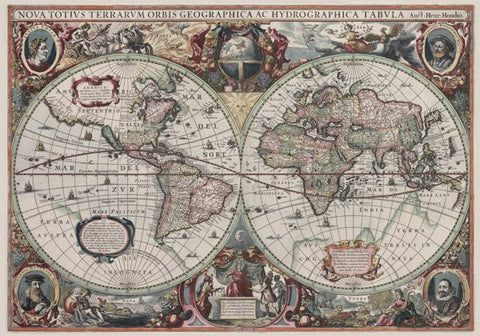 Vintage World Map 1630