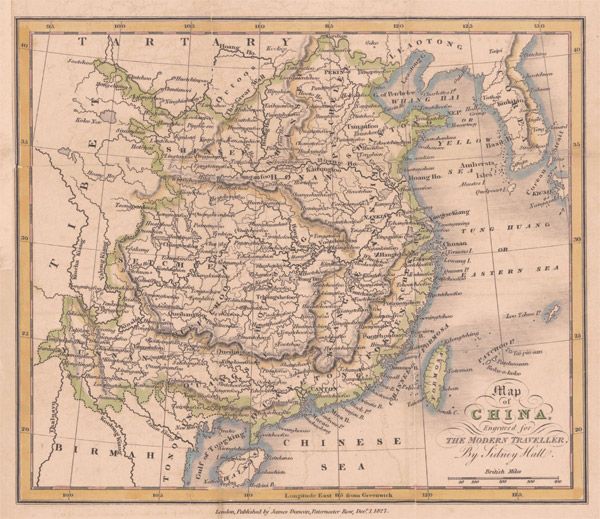 China 1827 Vintage Map
