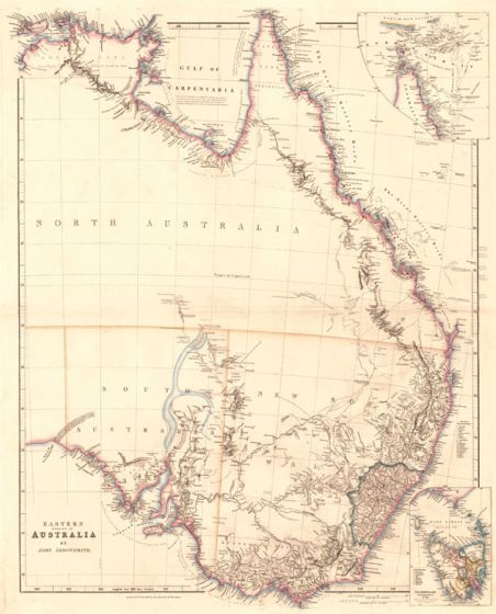 Eastern Australia 1846 Vintage Map