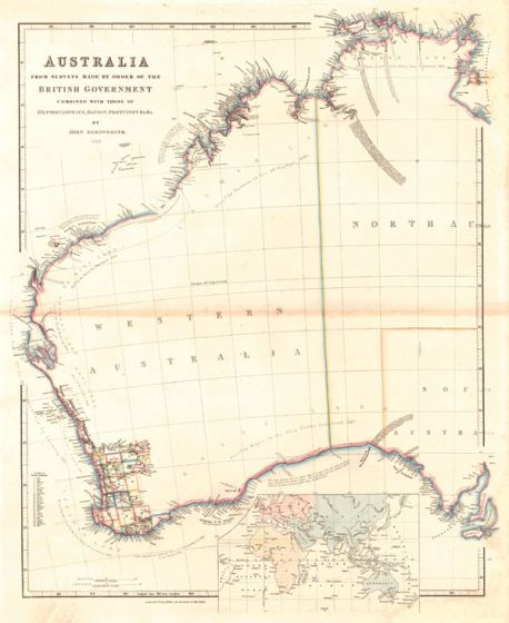 Western Australia 1846 Vintage Map