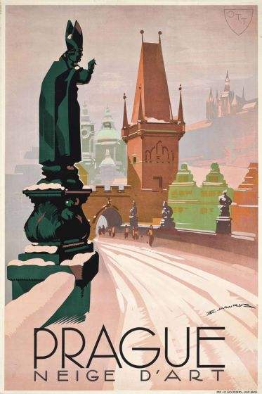Buy Vintage Travel Poster: Visit Prague – The Chart Map Shop