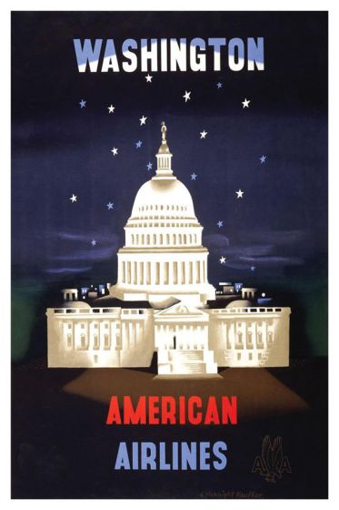 Vintage Travel Poster: Visit Washington