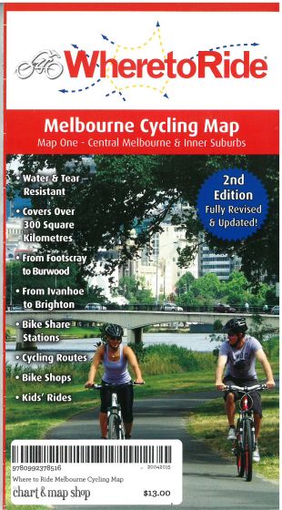 Where To Ride Melbourne-Map One (2nd Edition) Cycle Map by BA Press (2013)