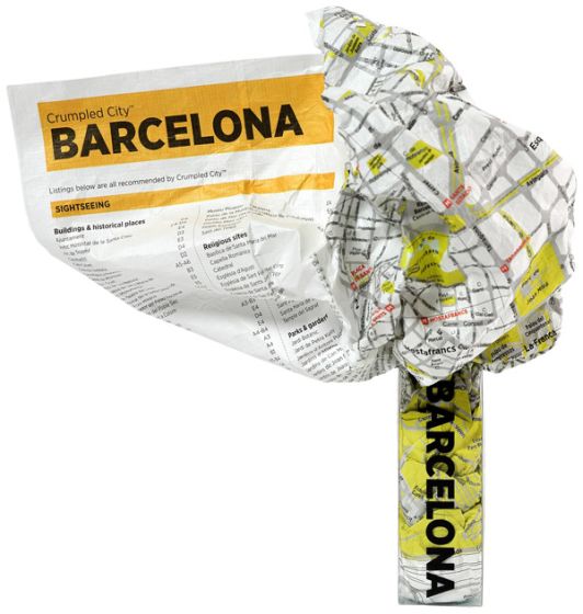 Barcelona Crumpled City Map by Palomar (2011)