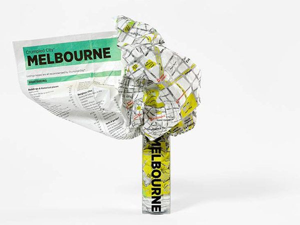 Melbourne Crumpled City Map by Palomar (2011)