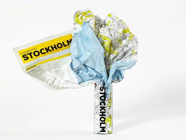 Stockholm Crumpled City Map by Palomar (2011)