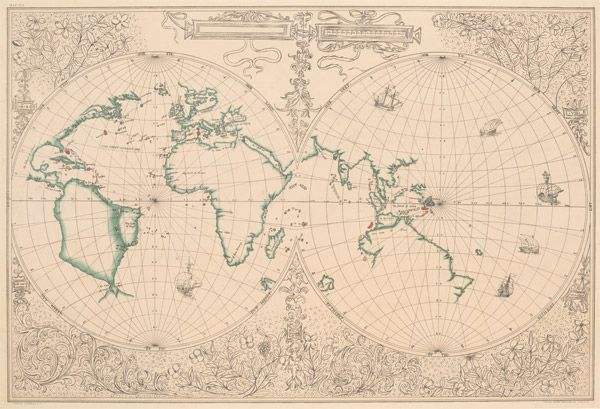 Buy Historical World Map 1885. – The Chart & Map Shop