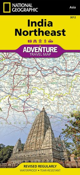 India, Northeast Adventure Road Map by National Geographic (2011)