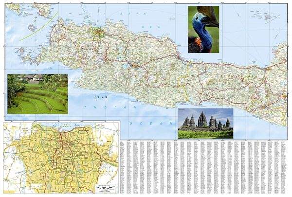 Buy Java Adventure Road Map by National Geographic (2012) – The Chart ...