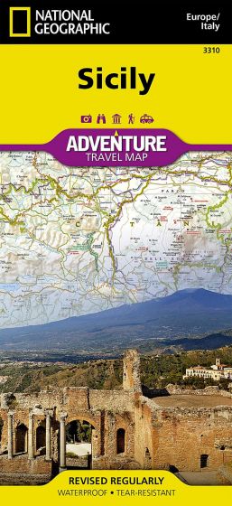 Sicily Adventure Road Map by National Geographic (2014)