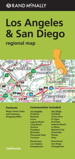 Los Angeles & San Diego Regional Road Map by Rand McNally (2013)