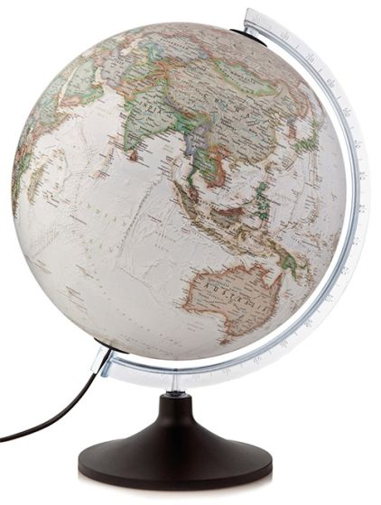 National Geographic Carbon Executive Illuminated Antique Globe