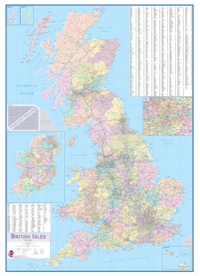 British Isles Planning Wall Map by Maps International