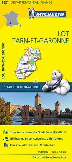 Lot, Tarn-et-Garonne Road Map by Michelin (2015)