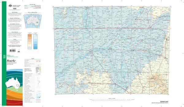 SH55 Bourke Topographic Map (1st Edition) by Geoscience Australia (2012)^