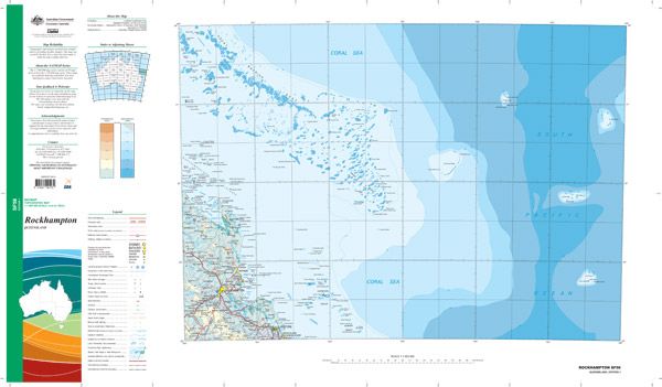 SF56 Rockhampton Topographic Map (1st Edition) by Geoscience Australia (2012)