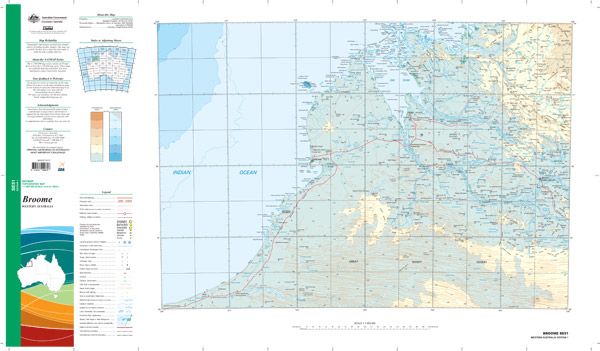 SE51 Broome Topographic Map (1st Edition) by Geoscience Australia (2012)