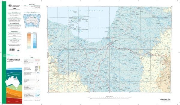 SE54 Normanton Topographic Map (1st Edition) by Geoscience Australia (2012)