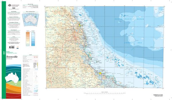 SE55 Townsville Topographic Map (1st Edition) by Geoscience Australia (2012)