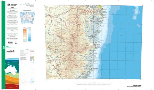 SH56 Armidale Topographic Map (1st Edition) by Geoscience Australia (2012)^