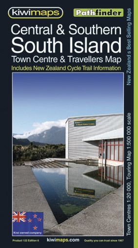 South Island Central & Southern Road Map by KiwiMaps