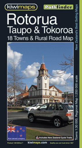 Rotorua & Taupo Road Map by KiwiMaps