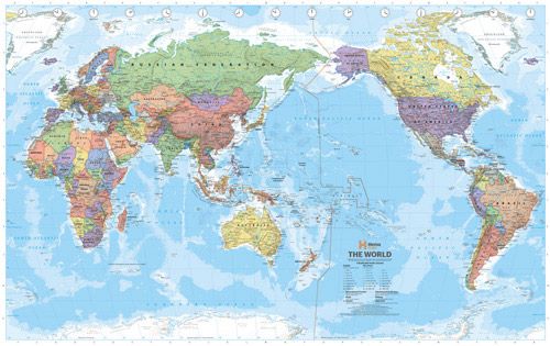 World Mega Wall Map by Hema Maps