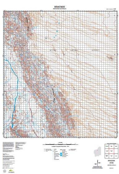 Buy 3155 Braeside Topographic Map by Landgate (2015) – The Chart & Map Shop