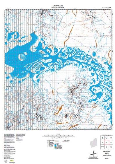 Buy 3445 Carnegie Topographic Map by Landgate (2015) – The Chart & Map Shop