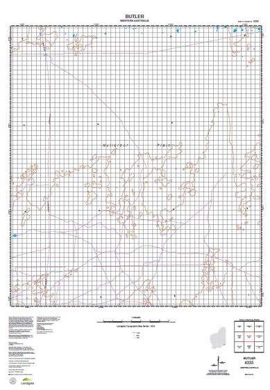 Buy 4335 Butler Topographic Map by Landgate (2015) – The Chart & Map Shop