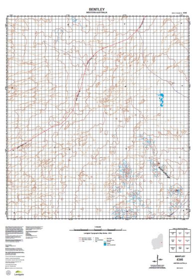 4346 Bentley Topographic Map by Landgate (2015)