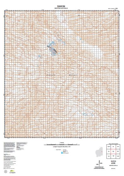 4350 Baron Topographic Map by Landgate (2015)