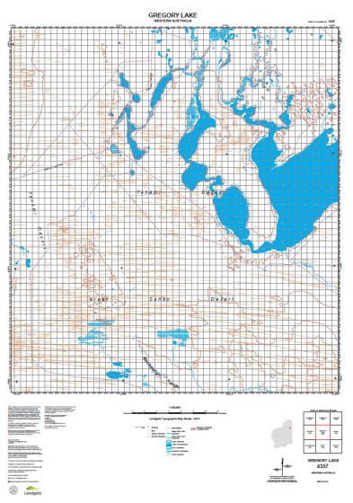 4357 Gregory Lake Topographic Map by Landgate (2015)