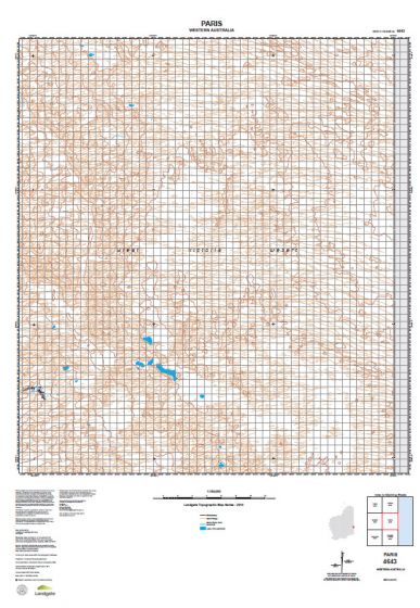 4643 Paris Topographic Map by Landgate (2015)