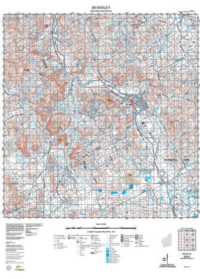 2233-1 Beverley Topographic Map by Landgate (2015)