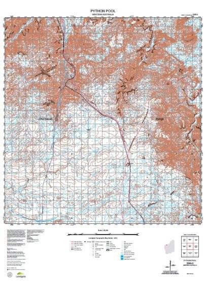 Buy 2355-3 Python Pool Topographic Map by Landgate (2015) – The Chart ...