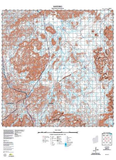 Buy 2355-4 Harding Topographic Map by Landgate (2015) – The Chart & Map ...