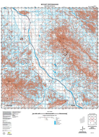 2450-2 Mount Bresnahan Topographic Map by Landgate (2015)