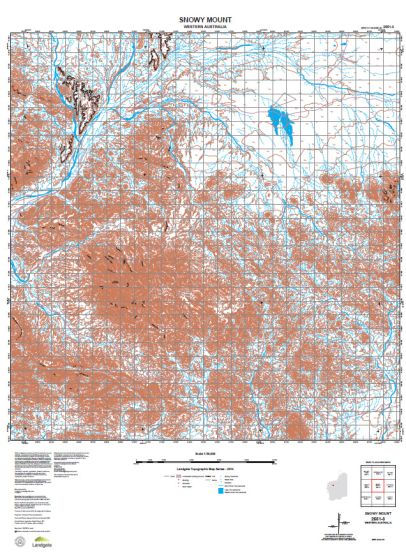 2551-3 Snowy Mount Topographic Map by Landgate (2015)