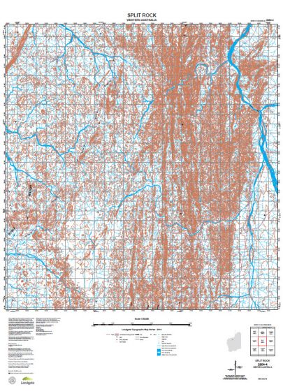 2854-4 Split Rock Topographic Map by Landgate (2015)