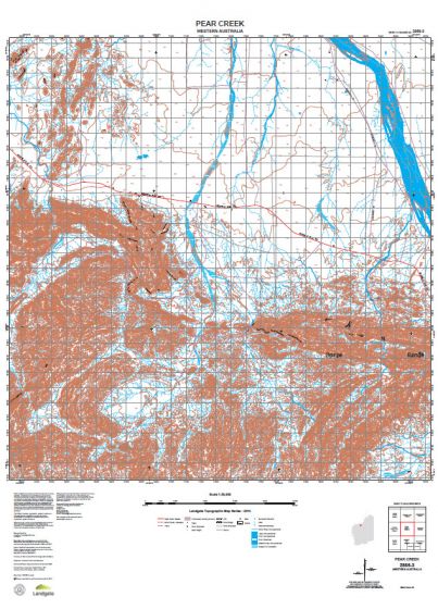 2856-3 Pear Creek Topographic Map by Landgate (2015)