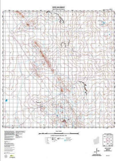 2936-4 Breakaway Topographic Map by Landgate (2015)