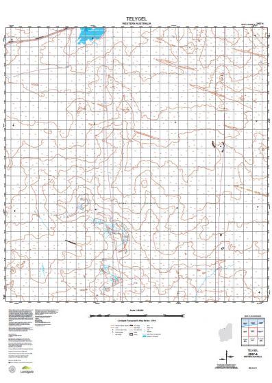 2957-4 Telygel Topographic Map by Landgate (2015)
